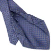 E.Marinella CRAVATTE|Cravatte 7 Pieghe|CRAVATTA SARTORIALE 7 PIEGHE IN SETA AZZURRO POLVERE Microfantasia fiore