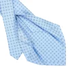 E.Marinella CRAVATTE|Cravatte 5 Pieghe|CRAVATTA SARTORIALE 5 PIEGHE IN SETA AZZURRA Microfantasia fiore