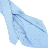 E.Marinella CRAVATTE|Cravatte 5 Pieghe|CRAVATTA SARTORIALE 5 PIEGHE IN SETA AZZURRA Microfantasia fiore