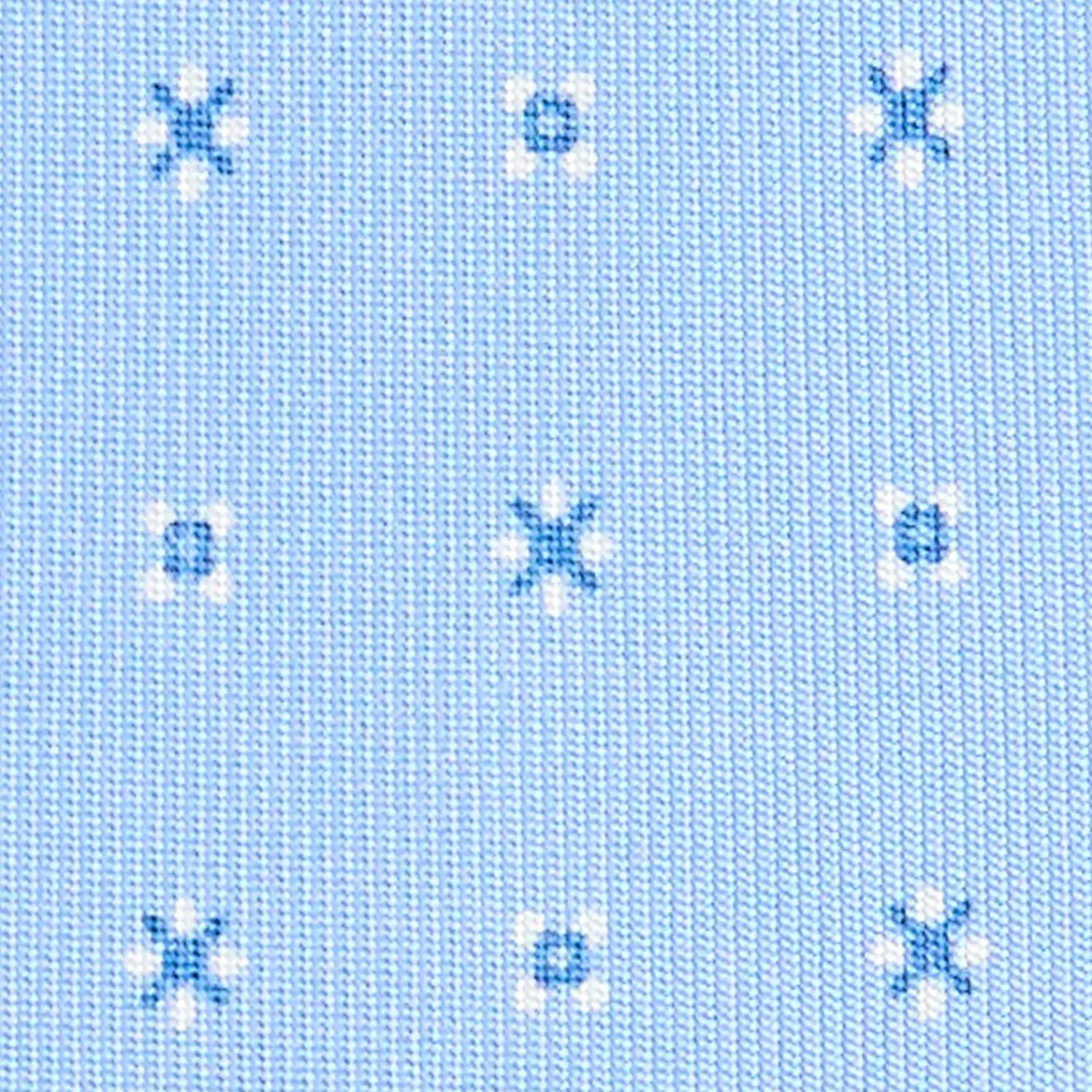 E.Marinella CRAVATTE|Cravatte 5 Pieghe|CRAVATTA SARTORIALE 5 PIEGHE IN SETA AZZURRA Microfantasia fiore