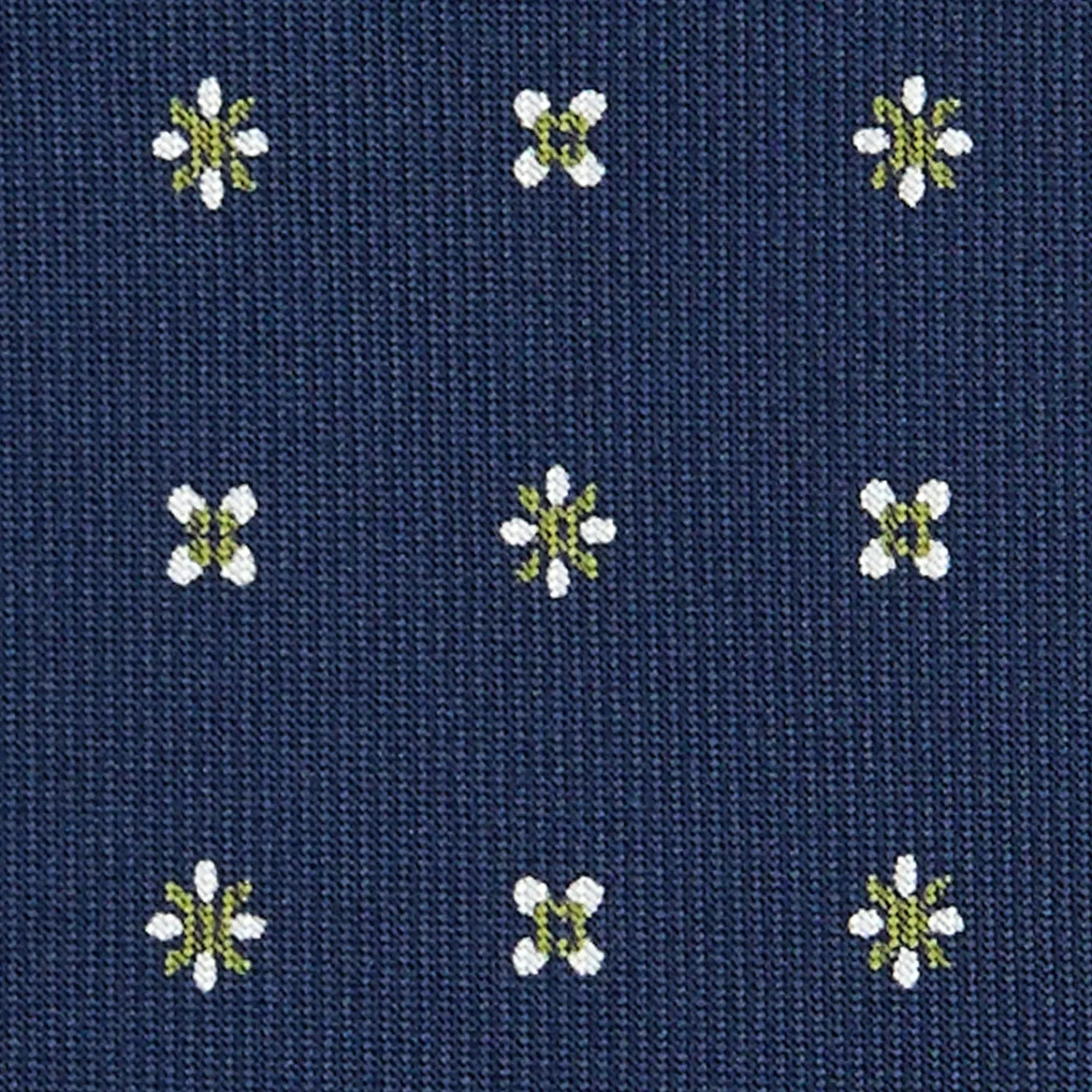 E.Marinella CRAVATTE|Cravatte 9 Pieghe|CRAVATTA SARTORIALE 9 PIEGHE IN SETA BLU SCURO Microfantasia fiore