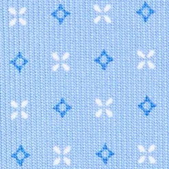 E.Marinella CRAVATTE|Cravatte 9 Pieghe|CRAVATTA SARTORIALE 9 PIEGHE IN SETA AZZURRA Microfantasia fiore