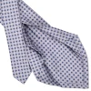 E.Marinella CRAVATTE|Cravatte 5 Pieghe|CRAVATTA SARTORIALE 5 PIEGHE IN SETA GRIGIO CHIARO Microfantasia fiore
