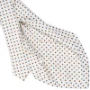 E.Marinella CRAVATTE|Cravatte 5 Pieghe|CRAVATTA SARTORIALE 5 PIEGHE IN SETA BIANCA Microfantasia fiore