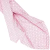 E.Marinella CRAVATTE|Cravatte 5 Pieghe|CRAVATTA SARTORIALE 5 PIEGHE IN SETA ROSA Microfantasia fiore
