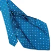 E.Marinella CRAVATTE|Cravatte 9 Pieghe|CRAVATTA SARTORIALE 9 PIEGHE IN SETA BLU MEDIO Microfantasia fiore