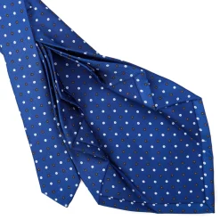 E.Marinella CRAVATTE|Cravatte 9 Pieghe|CRAVATTA SARTORIALE 9 PIEGHE IN SETA BLU Microfantasia fiore