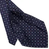 E.Marinella CRAVATTE|Cravatte 9 Pieghe|CRAVATTA SARTORIALE 9 PIEGHE IN SETA BLU SCURO Microfantasia fiore