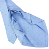E.Marinella CRAVATTE|Cravatte 9 Pieghe|CRAVATTA SARTORIALE 9 PIEGHE IN SETA AZZURRA Microfantasia fiore