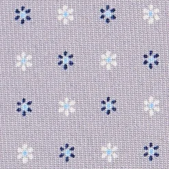 E.Marinella CRAVATTE|Cravatte 7 Pieghe|CRAVATTA SARTORIALE 7 PIEGHE IN SETA GRIGIO CHIARO Microfantasia fiore