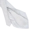 E.Marinella CRAVATTE|Cravatte 7 Pieghe|CRAVATTA SARTORIALE 7 PIEGHE IN SETA BIANCO Microfantasia fiore