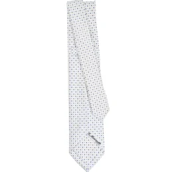 E.Marinella CRAVATTE|Cravatte 7 Pieghe|CRAVATTA SARTORIALE 7 PIEGHE IN SETA BIANCO Microfantasia fiore