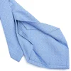 E.Marinella CRAVATTE|Cravatte 5 Pieghe|CRAVATTA SARTORIALE 5 PIEGHE IN SETA AZZURRA Microfantasia fiore