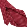 E.Marinella CRAVATTE|Cravatte 5 Pieghe|CRAVATTA SARTORIALE 5 PIEGHE IN SETA BORDEAUX Microfantasia fiore