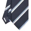 E.Marinella CRAVATTE|Cravatte Regimental E Rigate|CRAVATTA SARTORIALE RIGATA In seta blu scuro
