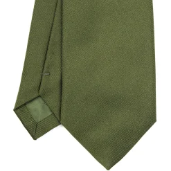 E.Marinella CRAVATTE|Cravatte In Seta Jacquard|CRAVATTA SARTORIALE SETA JACQUARD VERDE OLIVA Tinta unita