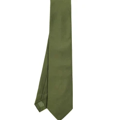 E.Marinella CRAVATTE|Cravatte In Seta Jacquard|CRAVATTA SARTORIALE SETA JACQUARD VERDE OLIVA Tinta unita