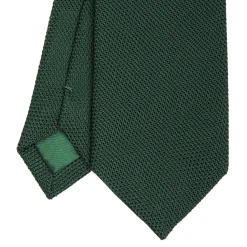 E.Marinella CRAVATTE|Cravatte In Garza E Tricot|CRAVATTA SARTORIALE VERDE SCURO In garza di seta