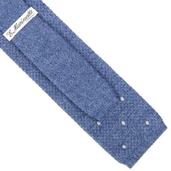 E.Marinella CRAVATTE|Cravatte In Lana E Cashmere|CRAVATTA TRICOT IN CASHMERE AZZURRO POLVERE Pois azzurro