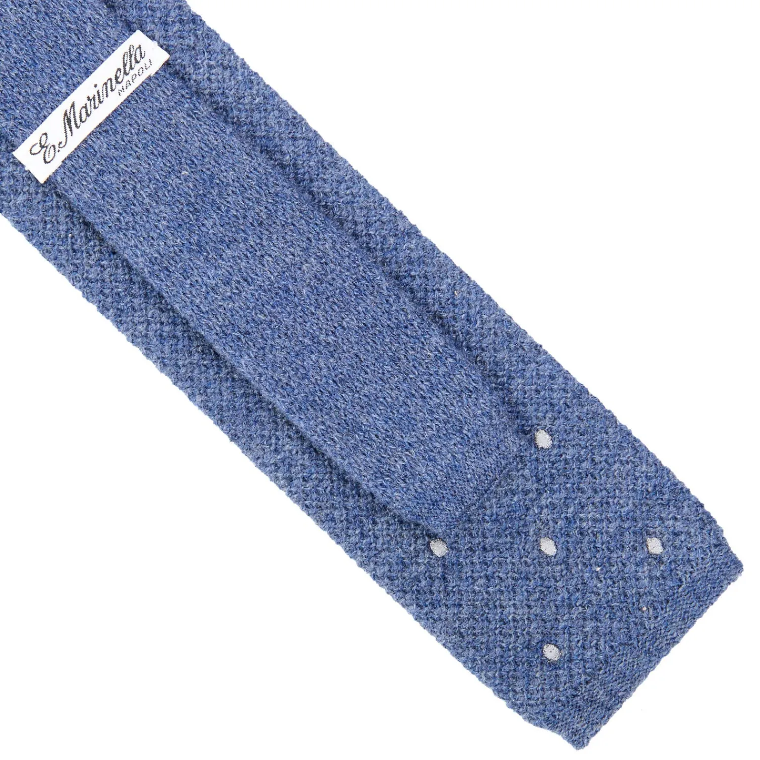 E.Marinella CRAVATTE|Cravatte In Lana E Cashmere|CRAVATTA TRICOT IN CASHMERE AZZURRO POLVERE Pois azzurro