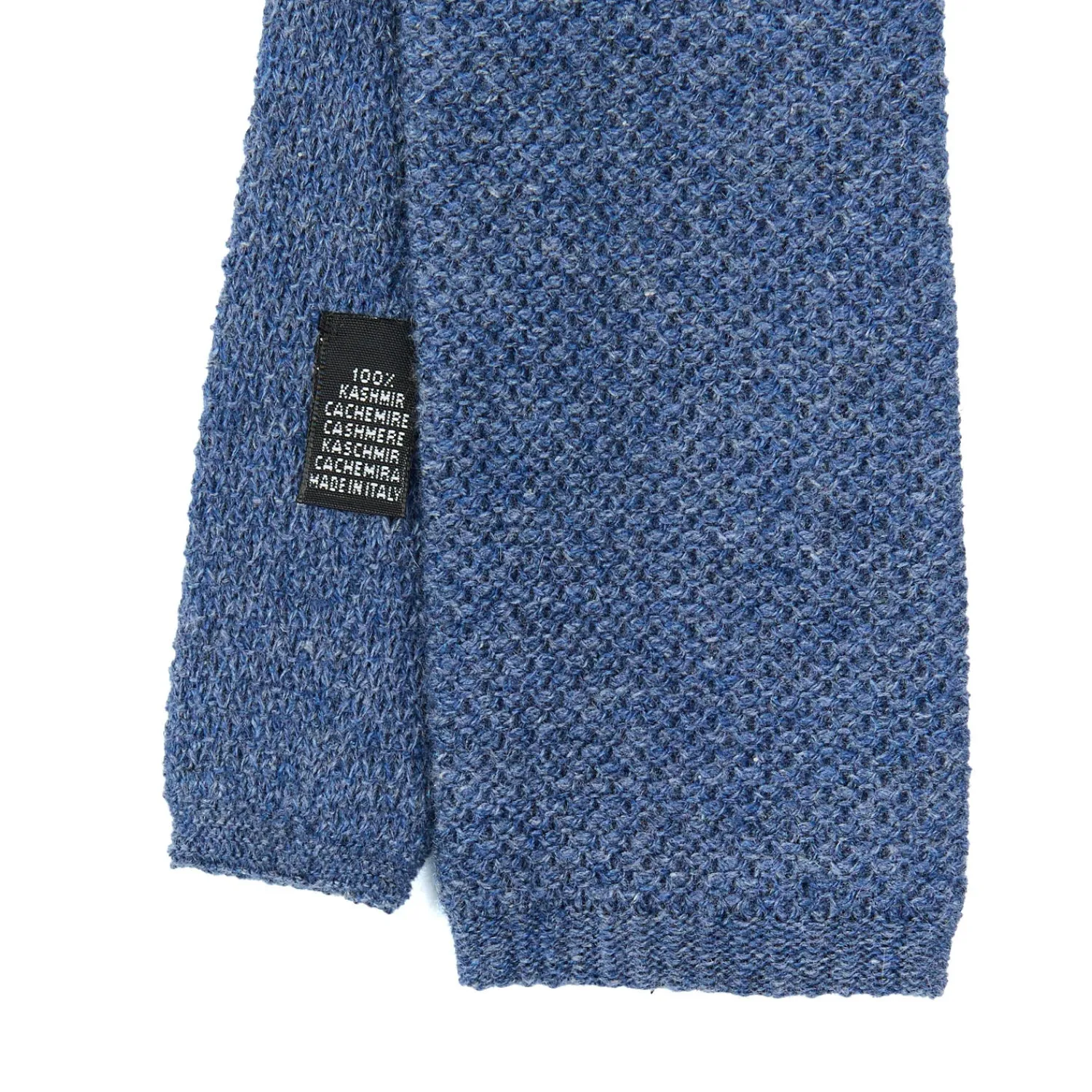 E.Marinella CRAVATTE|Cravatte In Lana E Cashmere|CRAVATTA TRICOT IN CASHMERE BLU Tinta unita