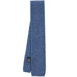 E.Marinella CRAVATTE|Cravatte In Lana E Cashmere|CRAVATTA TRICOT IN CASHMERE BLU Tinta unita