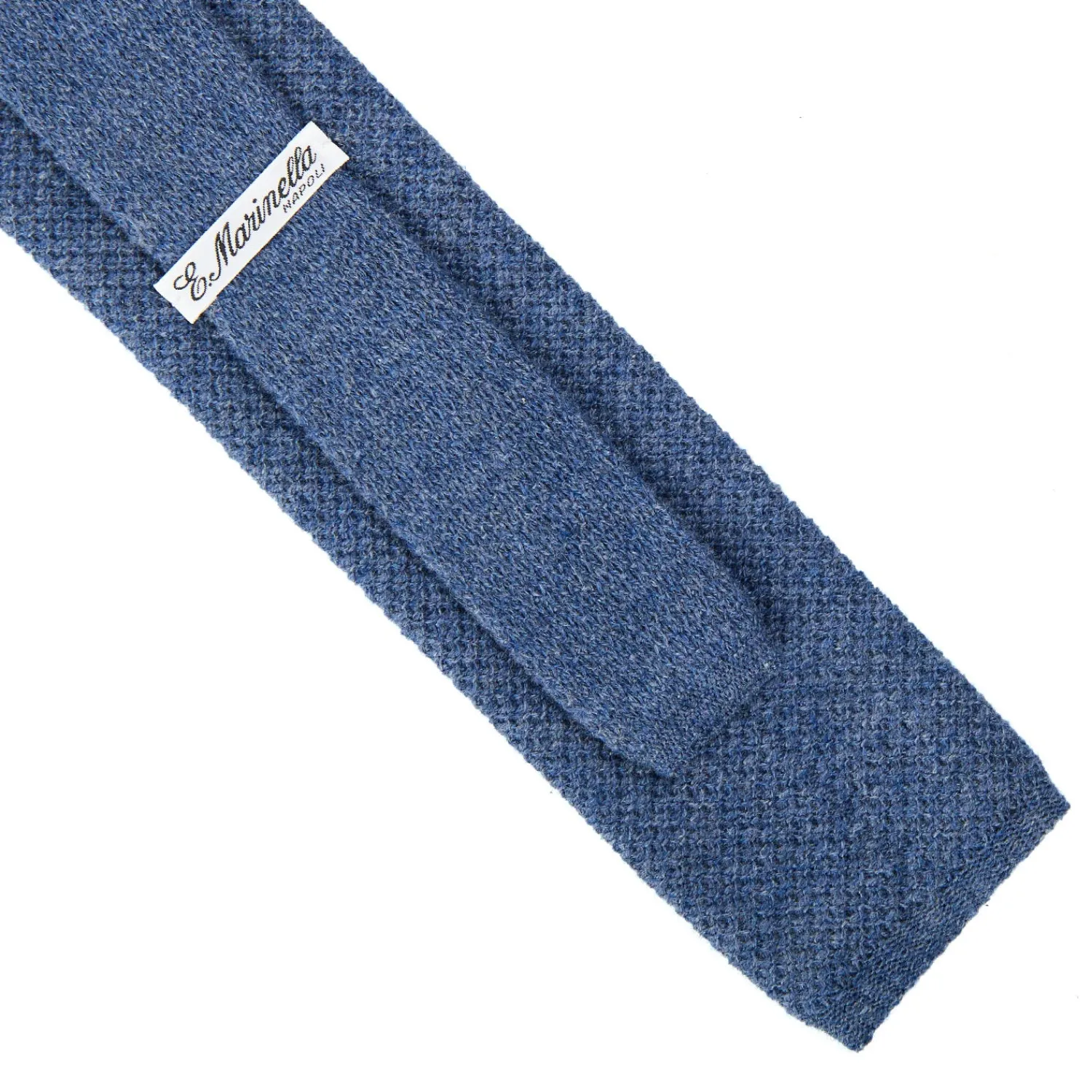 E.Marinella CRAVATTE|Cravatte In Lana E Cashmere|CRAVATTA TRICOT IN CASHMERE BLU Tinta unita