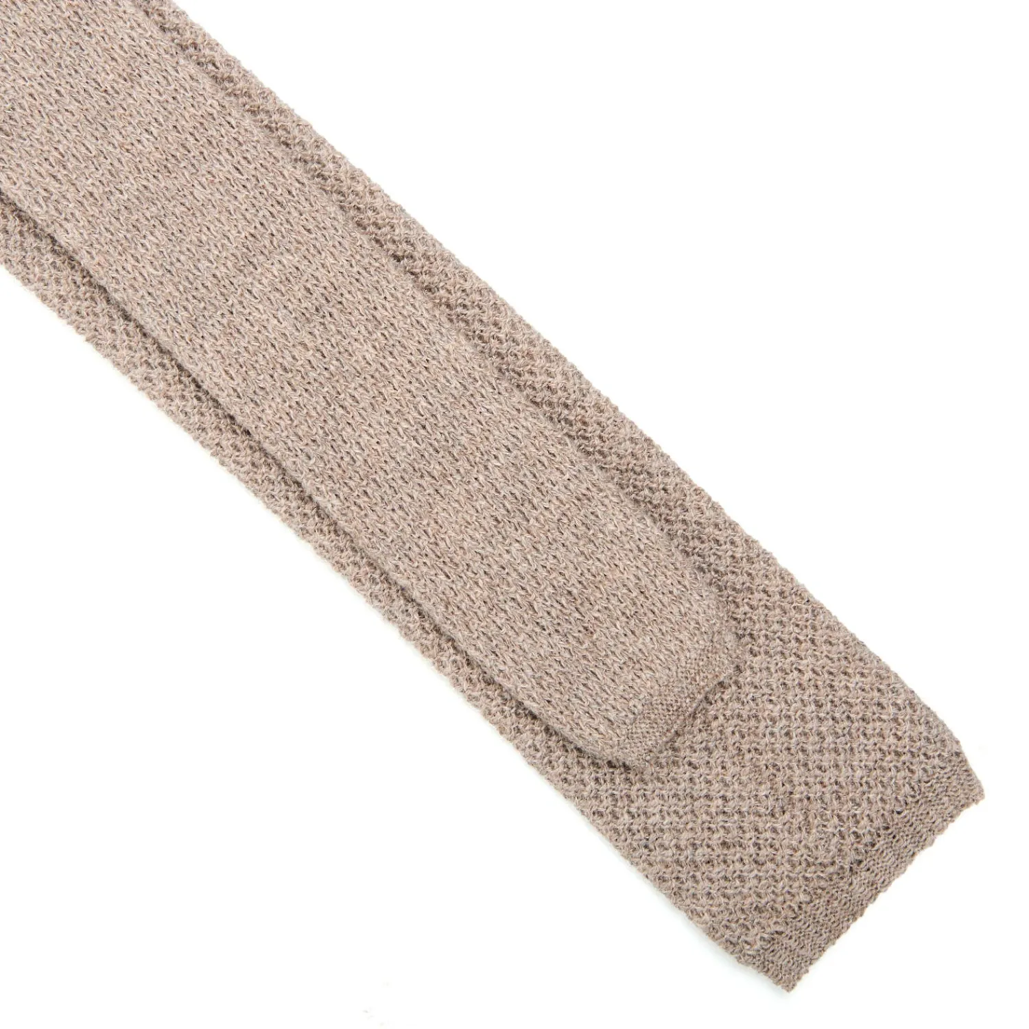 E.Marinella CRAVATTE|Cravatte In Garza E Tricot|CRAVATTA TRICOT IN CASHMERE BEIGE Tinta unita