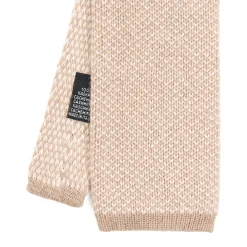 E.Marinella CRAVATTE|Cravatte In Lana E Cashmere|CRAVATTA TRICOT IN CASHMERE BEIGE Tinta unita