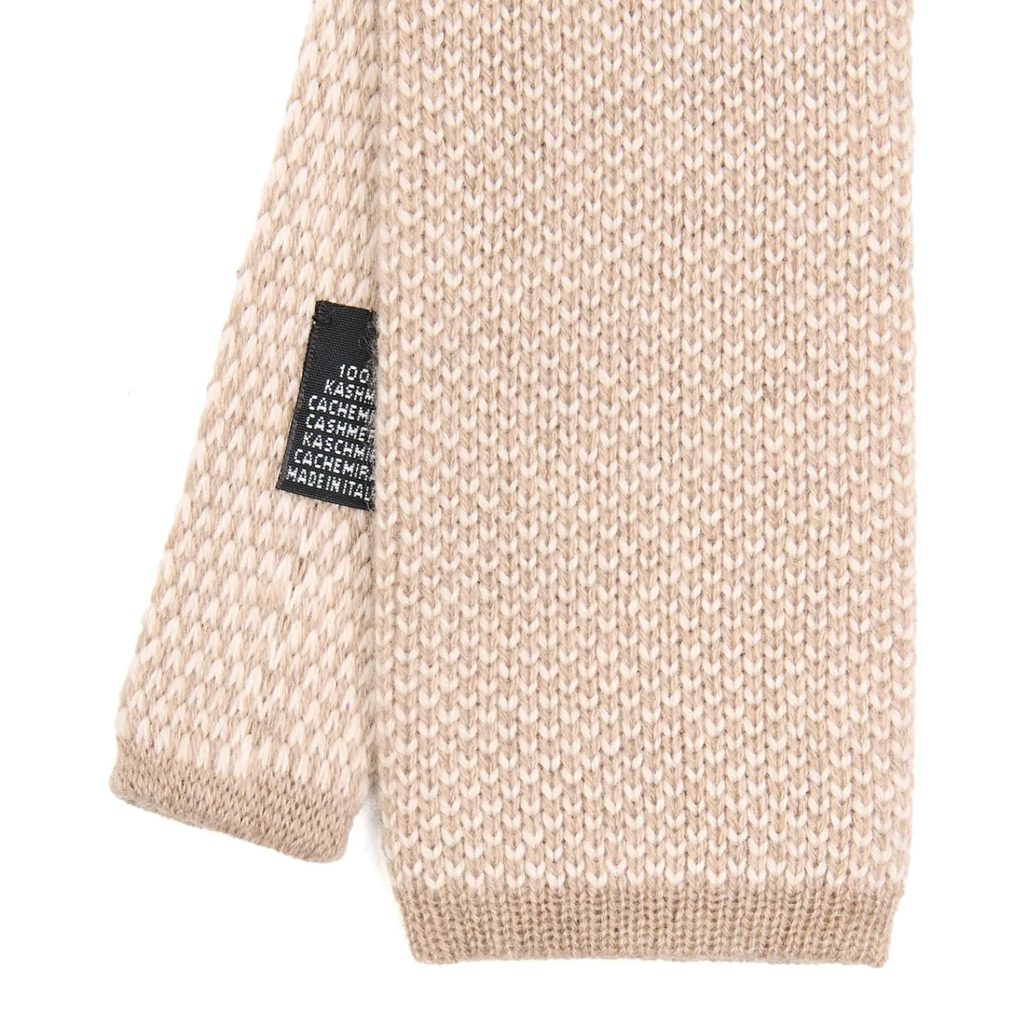 E.Marinella CRAVATTE|Cravatte In Lana E Cashmere|CRAVATTA TRICOT IN CASHMERE BEIGE Tinta unita