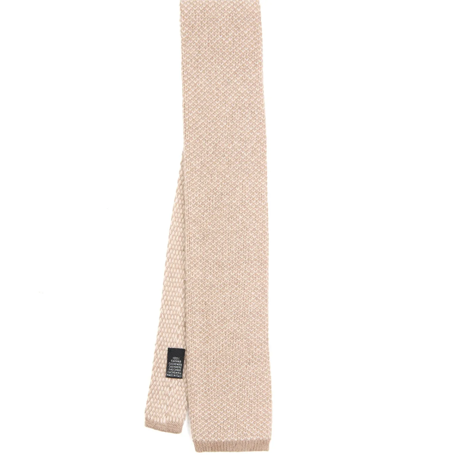 E.Marinella CRAVATTE|Cravatte In Lana E Cashmere|CRAVATTA TRICOT IN CASHMERE BEIGE Tinta unita