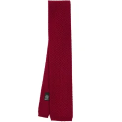 E.Marinella CRAVATTE|Cravatte In Lana E Cashmere|CRAVATTA TRICOT IN CASHMERE BORDEAUX Tinta unita