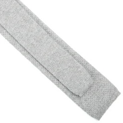 E.Marinella CRAVATTE|Cravatte In Lana E Cashmere|CRAVATTA TRICOT IN CASHMERE GRIGIO CHIARO Tinta unita