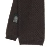 E.Marinella CRAVATTE|Cravatte Tinta Unita E Sottonodo|CRAVATTA TRICOT IN CASHMERE MARRONE SCURO Tinta unita