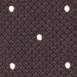 E.Marinella CRAVATTE|Cravatte In Lana E Cashmere|CRAVATTA TRICOT IN CASHMERE MARRONE SCURO Pois bianco