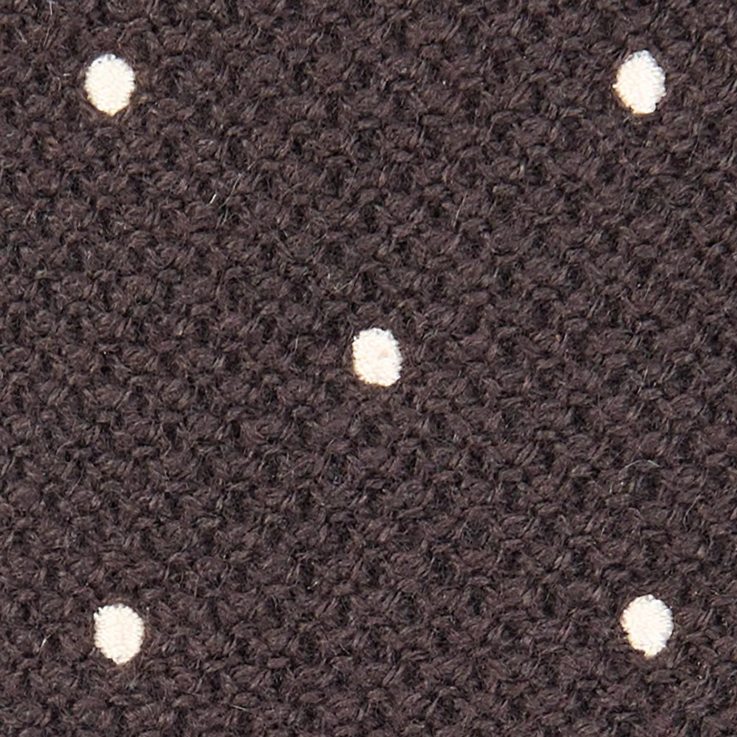 E.Marinella CRAVATTE|Cravatte In Lana E Cashmere|CRAVATTA TRICOT IN CASHMERE MARRONE SCURO Pois bianco