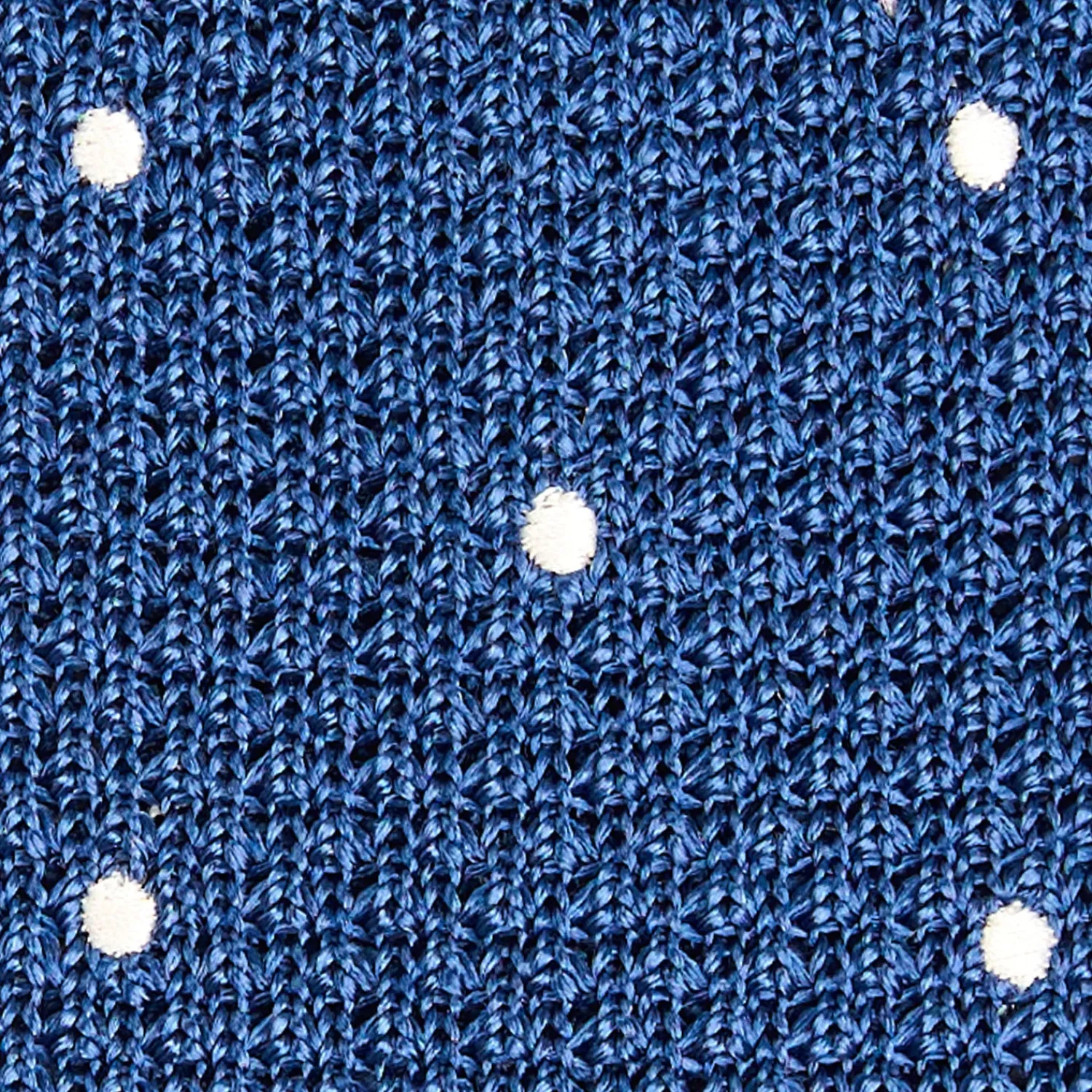 E.Marinella CRAVATTE|Cravatte Pois|CRAVATTA TRICOT IN SETA BLU Pois beige