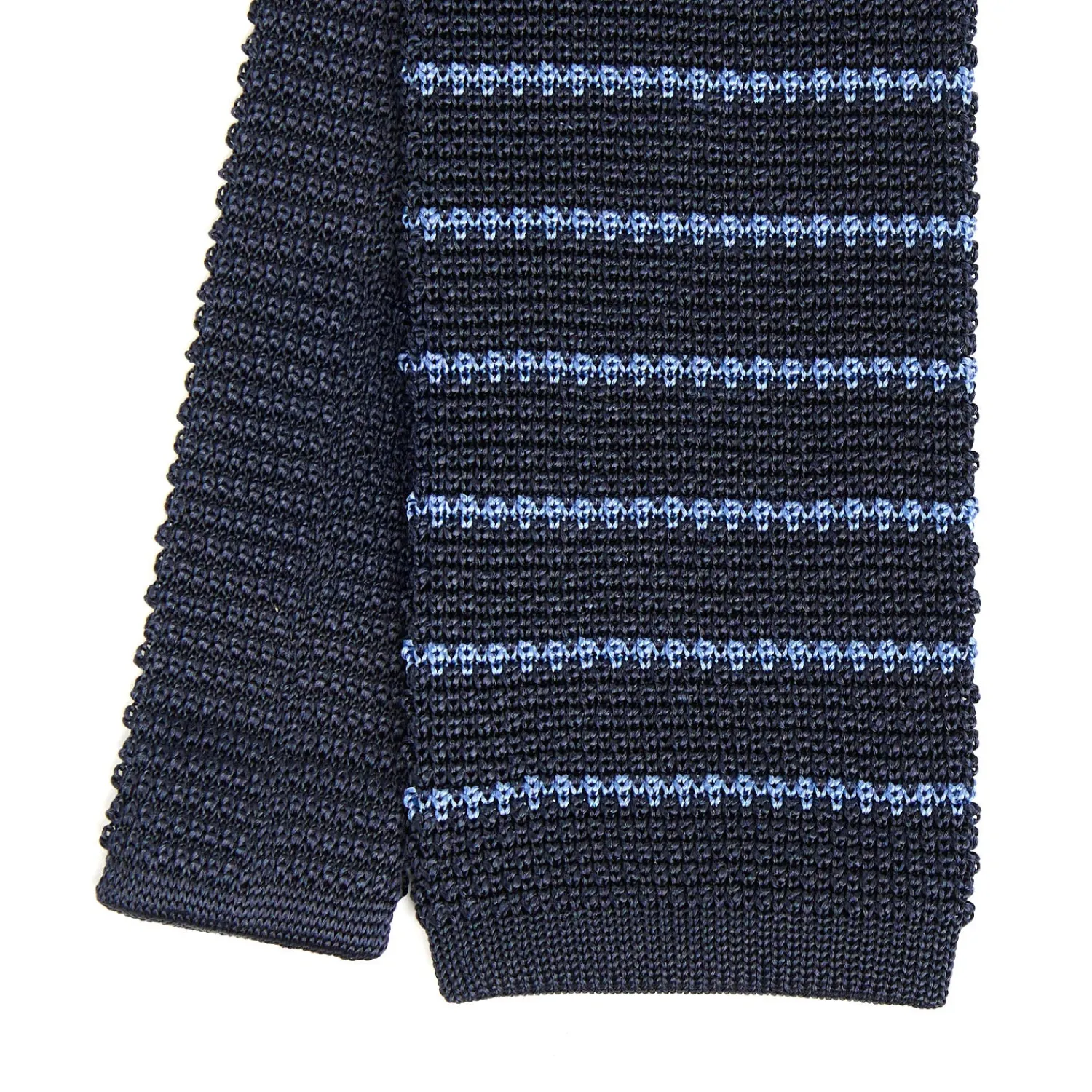 E.Marinella CRAVATTE|Cravatte Regimental E Rigate|CRAVATTA TRICOT IN SETA BLU SCURO Rigata