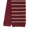 E.Marinella CRAVATTE|Cravatte Regimental E Rigate|CRAVATTA TRICOT IN SETA BORDEAUX Rigata