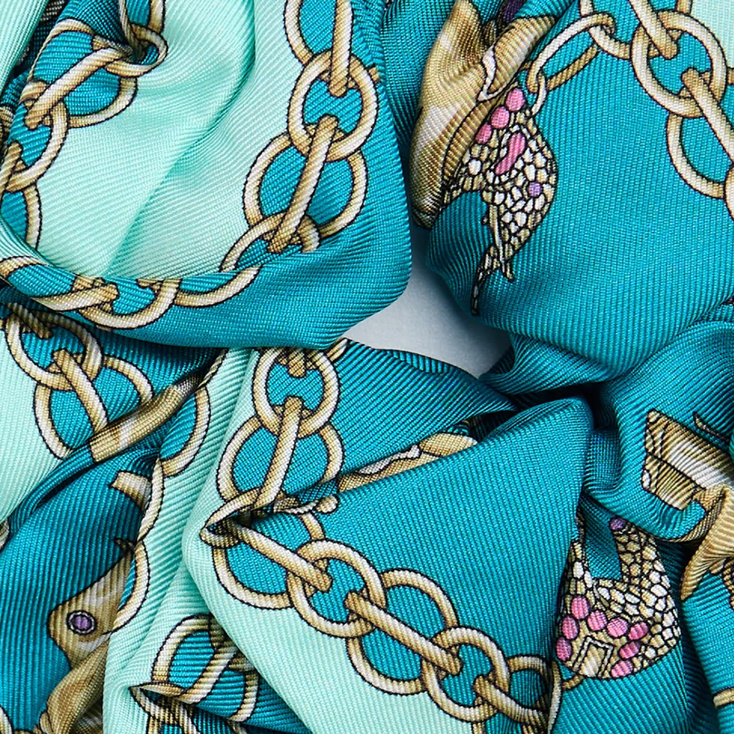 E.Marinella Fasce Ed Elastici Per Capelli|ELASTICO PER CAPELLI IN SETA AZZURRO Lucky elephant