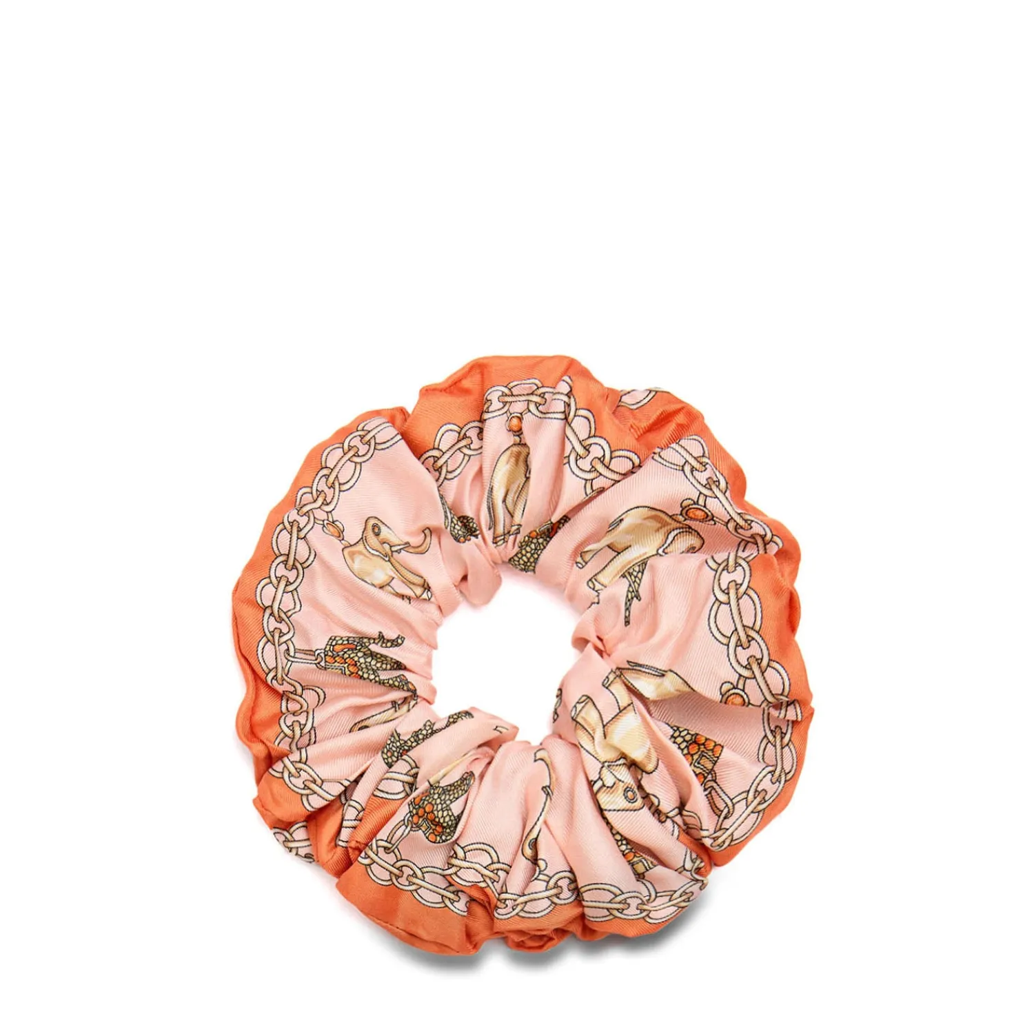 E.Marinella Fasce Ed Elastici Per Capelli|ELASTICO PER CAPELLI IN SETA ARANCIONE Lucky elephant