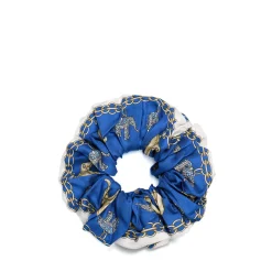 E.Marinella Fasce Ed Elastici Per Capelli|ELASTICO PER CAPELLI IN SETA BLU Lucky elephant