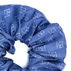 E.Marinella Fasce Ed Elastici Per Capelli|ELASTICO PER CAPELLI IN SETA BLU Em logo