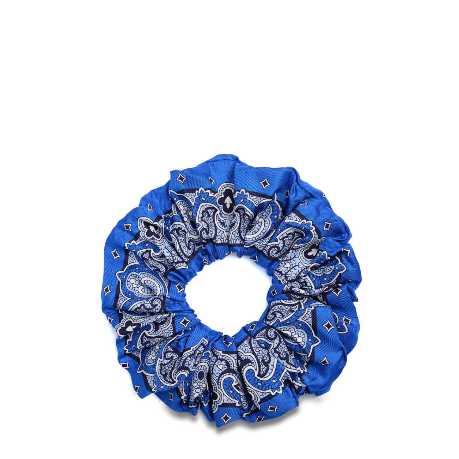 E.Marinella Fasce Ed Elastici Per Capelli|ELASTICO PER CAPELLI IN SETA BLUETTE Motivo greca