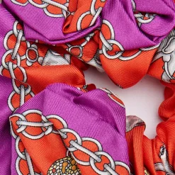 E.Marinella Fasce Ed Elastici Per Capelli|ELASTICO PER CAPELLI IN SETA FUCSIA Lucky elephant