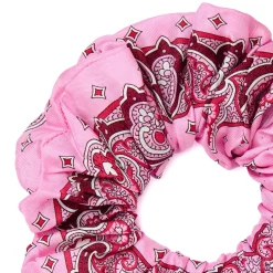 E.Marinella Fasce Ed Elastici Per Capelli|ELASTICO PER CAPELLI IN SETA ROSA Motivo greca