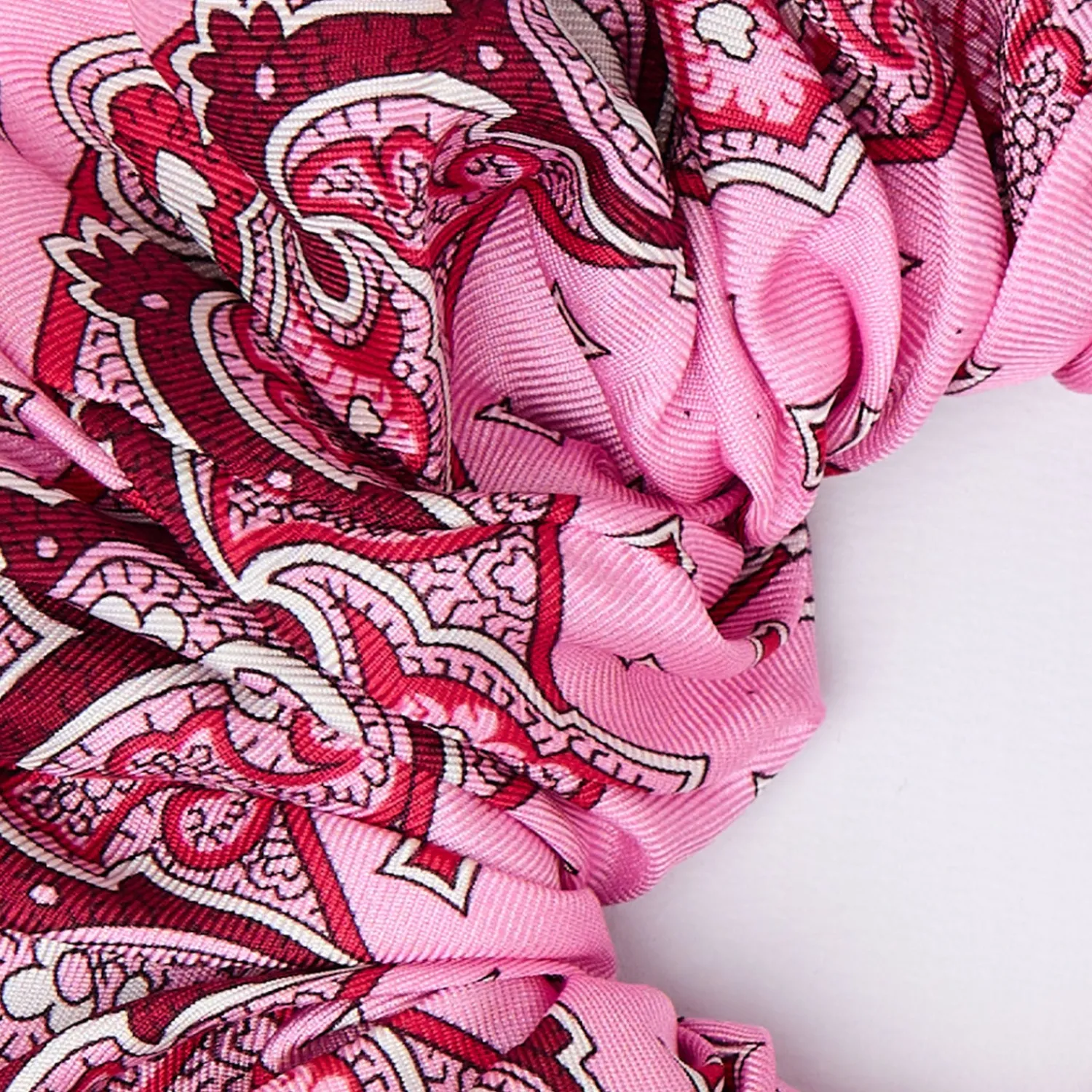 E.Marinella Fasce Ed Elastici Per Capelli|ELASTICO PER CAPELLI IN SETA ROSA Motivo greca