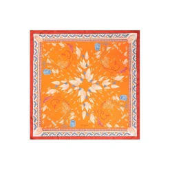 E.Marinella FOULARD|FOULARD ARANCIONE IN SETA E ORANGE FIBER Collezione orange fiber
