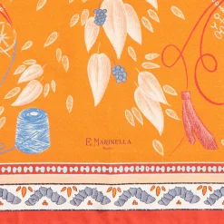 E.Marinella FOULARD|FOULARD ARANCIONE IN SETA E ORANGE FIBER Collezione orange fiber