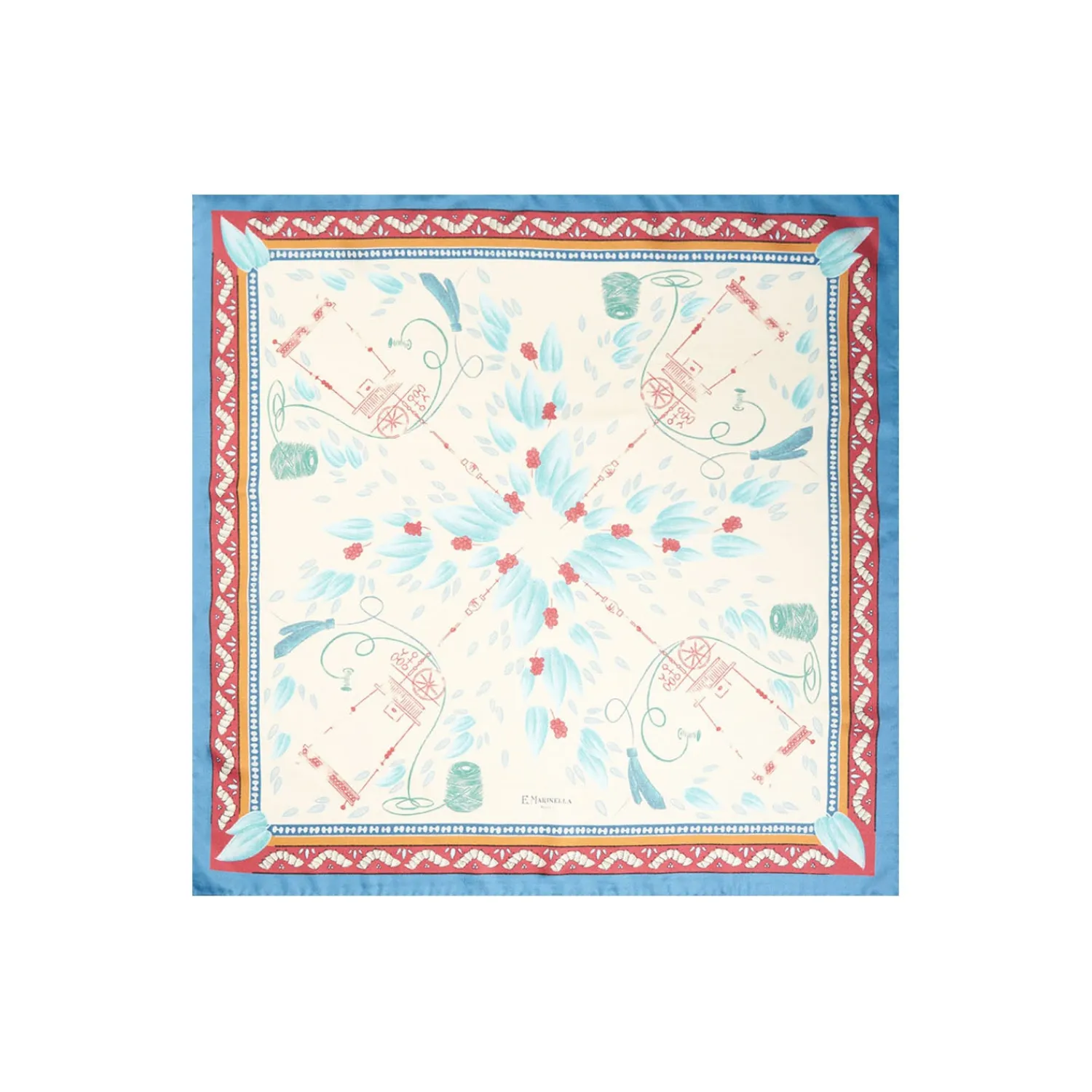 E.Marinella FOULARD|FOULARD BEIGE IN SETA E ORANGE FIBER Collezione orange fiber